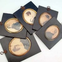 Lot 527 - Five assorted watercolour miniatures (5)