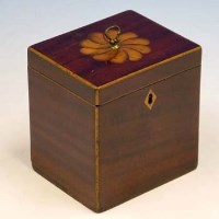 Lot 556 - Georgian Mahogany tea caddy