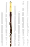 Lot 578 - Rosewood and Ivory flute.