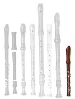 Lot 603 - Keyed descant rosewood recorder by Hammerschmidt & Sons