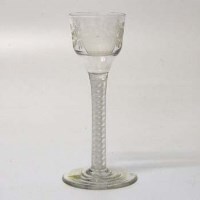 Lot 674 - Opaque twist wine glass