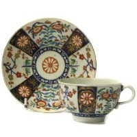 Lot 714 - Worcester teacup and saucer in the plain Queens