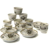 Lot 723 - Group of Spode bat printed and sepia painted ware