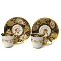 Lot 725 - Two Spode coffee cups and saucers.