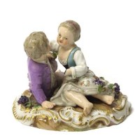 Lot 735 - Meissen figure group