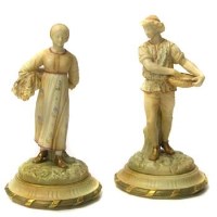 Lot 744 - Pair of Royal Worcester Figures