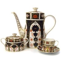 Lot 747 - Crown Derby coffee set