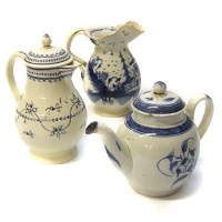 Lot 762 - Pearlware Jug, lidded jug + teapot