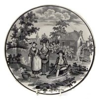 Lot 766 - Dillwyn black traster plate