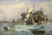 Lot 770 - Plaque depicting ships