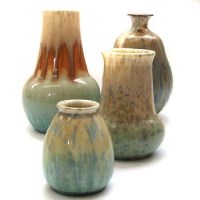 Lot 800 - Three Ruskin vases and one other