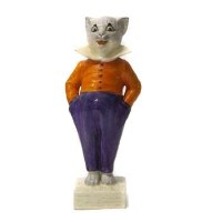 Lot 819 - Louis Wain style pottery cat