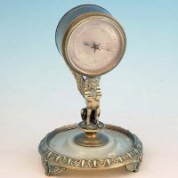 Lot 833 - Desktop aneroid barometer.