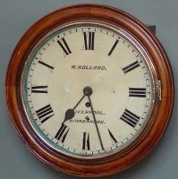 Lot 834 - W. Holland - Birkenhead - Oak fusee wall clock