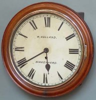 Lot 835 - W. Holland - Birkenhead - Oak fusee wall clock