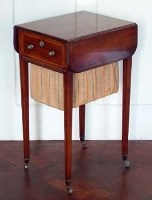 Lot 850 - George III mahogany sewing table