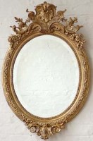 Lot 853 - Gilt Gesso oval wall mirror