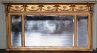 Lot 865 - Gilt framed wall mirror