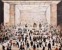 Lot 481 - After L.S. Lowry, "The Auction", limited edition print.