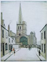 Lot 224 - After L.S. Lowry, "Burford Church", signed print.