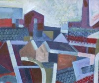 Lot 28 - Peter Stanaway, View over Lees, oil