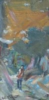 Lot 52 - William Turner, path through the woods, oil