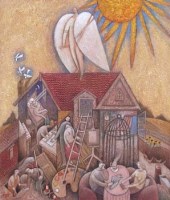 Lot 67 - Jiri Borsky, Icarus, acrylic
