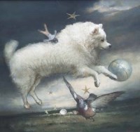 Lot 89 - Bohuslav Barlow, Flight of Fancy, oil