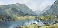 Lot 112 - Charles Wyatt Warren, Llyn Peris near Snowdon, oil