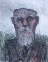 Lot 132 - Arthur Berry, old man, mixed media