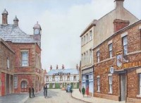 Lot 142 - Frank Walmsley, Market Place, Garstang, watercolour