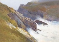 Lot 151 - Arthur Tucker, Tintagel, watercolour