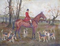 Lot 183 - Henry Frederick Lucas-Lucas, Pytchley - Frank Freeman on Brunett, oil