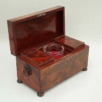 Lot 300 - Mahogany tea caddy