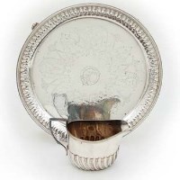 Lot 323 - Silver salver and Scottish jug