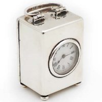 Lot 331 - Silver cased travelling clock