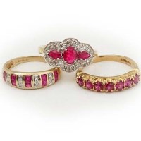 Lot 424 - Three ruby rings