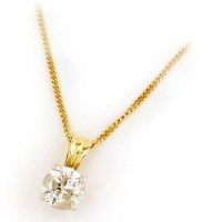 Lot 474 - Single stone diamond pendant