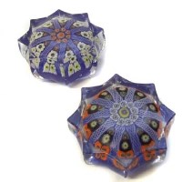 Lot 542 - Pair of star shaped paperweights