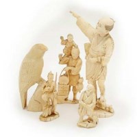 Lot 551 - Five ivory ornaments