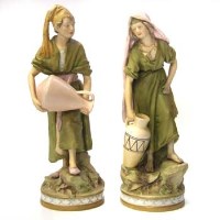 Lot 589 - Pair of Royal Dux figures