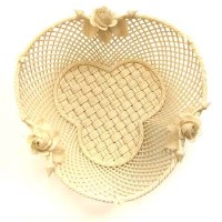 Lot 602 - Belleek clover shape basket