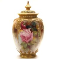 Lot 607 - Royal Worcester vase and cover