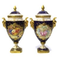 Lot 618 - Two Coalport vases