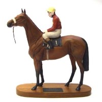 Lot 679 - Beswick figure Red Rum and Brian Fletcher