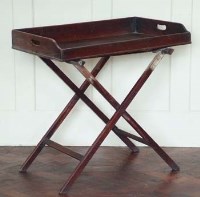 Lot 712 - George III mahogany butler's tray and stand