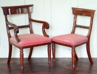 Lot 721 - Twelve mahogany dining chairs