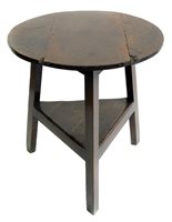 Lot 395 - Oak cricket table