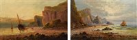 Lot 298 - Frank Hider, "Near Dawlish, Devon" and "Whitsand, near Plymouth", oil (2).