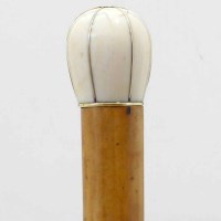 Lot 13 - Malacca and ivory walking cane.